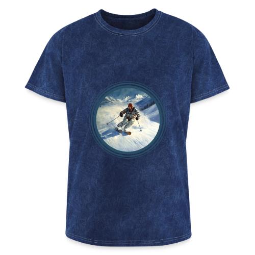 Skiing Power Moves - Washed Unisex T-Shirt