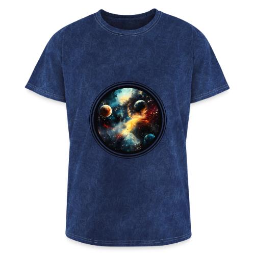 Painted Cosmos of Planets - Washed Unisex T-Shirt