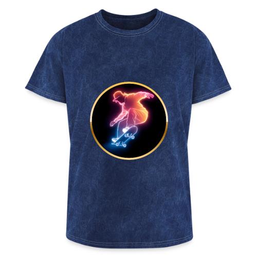 Skateboarding: Golden Trick Rider - Washed Unisex T-Shirt