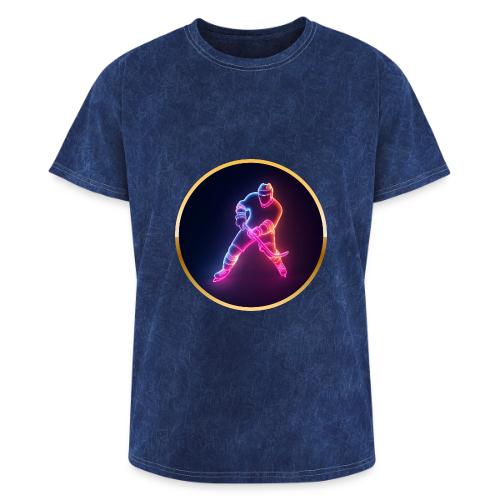 Hockey: Neon Ice Strike - Washed Unisex T-Shirt