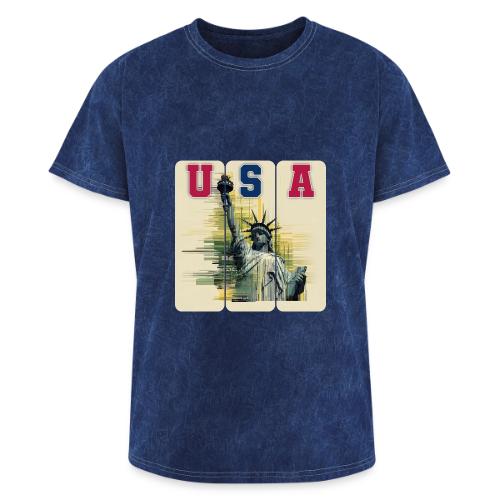 Art illustration of the Statue of Liberty - Washed Unisex T-Shirt