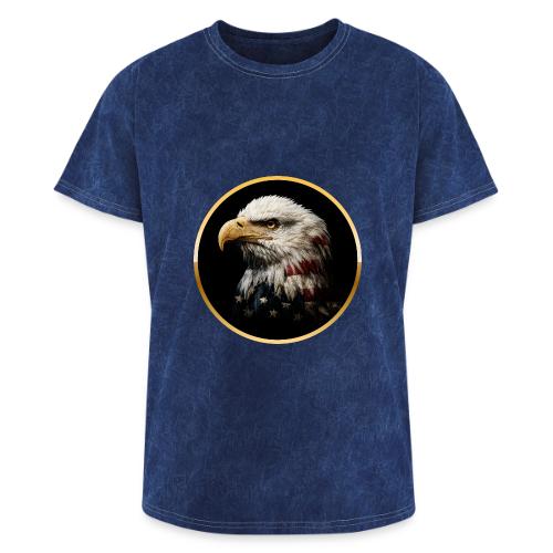 America: Golden Freedom Crest - Washed Unisex T-Shirt