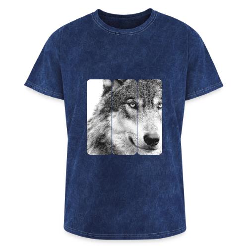 Wolf Face Triptych: Silent Alpha - Washed Unisex T-Shirt