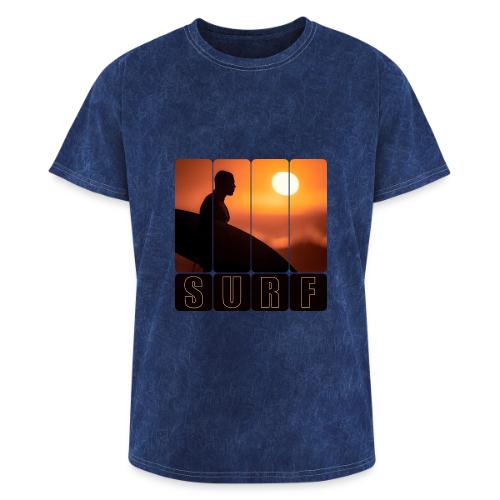 Surfing: Sunset Surf Panels - Washed Unisex T-Shirt