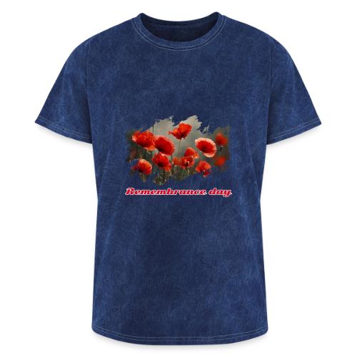 Remembrance Day with poppies - Washed Unisex T-Shirt