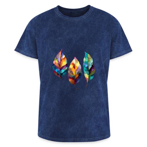 Art: Colorful Leaf Harmony - Washed Unisex T-Shirt
