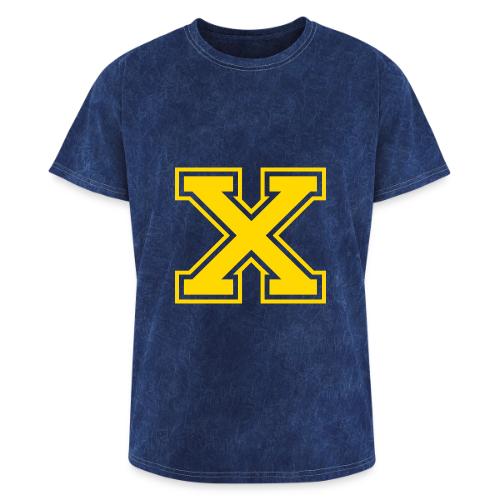 Letter X – Capital Athletic Alphabet Monogram - Washed Unisex T-Shirt