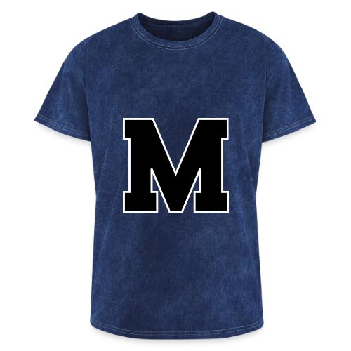 Varsity Letter M Collegiate Alphabet Art - Washed Unisex T-Shirt