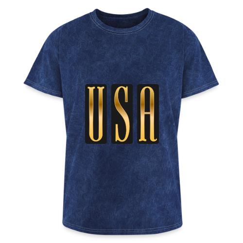 USA Gold Monolith - Washed Unisex T-Shirt