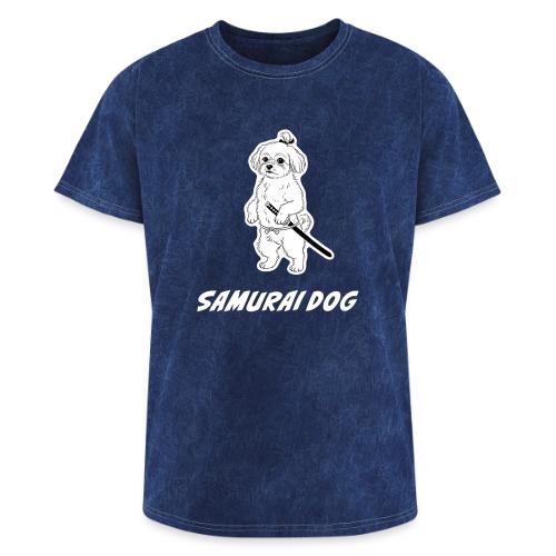 Samurai Maltese Katana Warrior Dog Tee - Washed Unisex T-Shirt