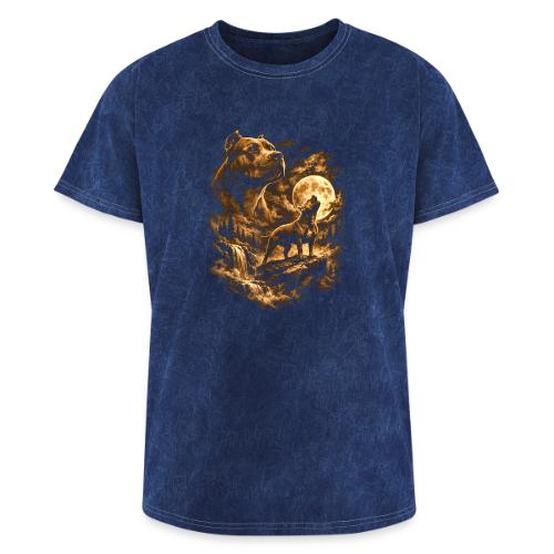 Pit Bull Howling Moon Fantasy Forest Tee - Washed Unisex T-Shirt
