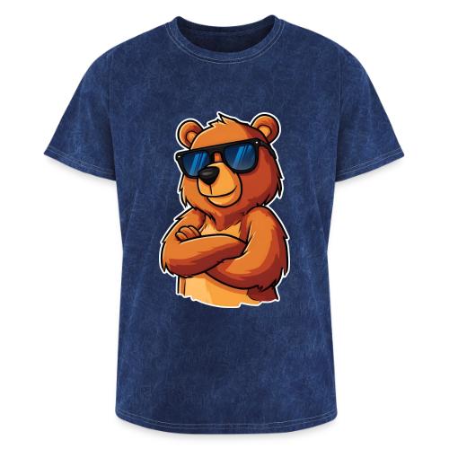 Cool Bear Sunglasses Cartoon Design - Washed Unisex T-Shirt