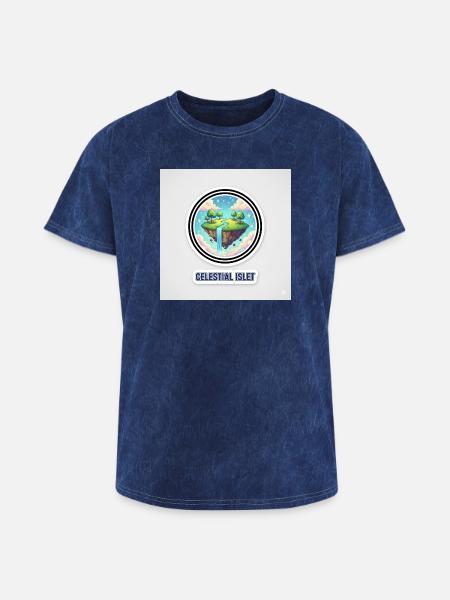 Celestial Islet - Washed Unisex T-Shirt - mineral navy