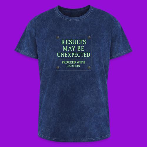 Results May Be Unexpected - Neon Green - Washed Unisex T-Shirt