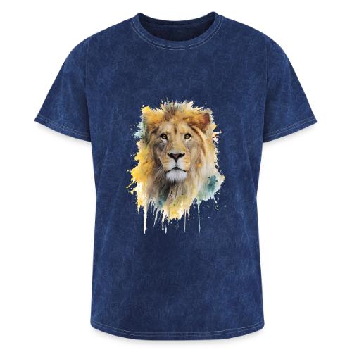 Watercolor Lion Portrait - Washed Unisex T-Shirt