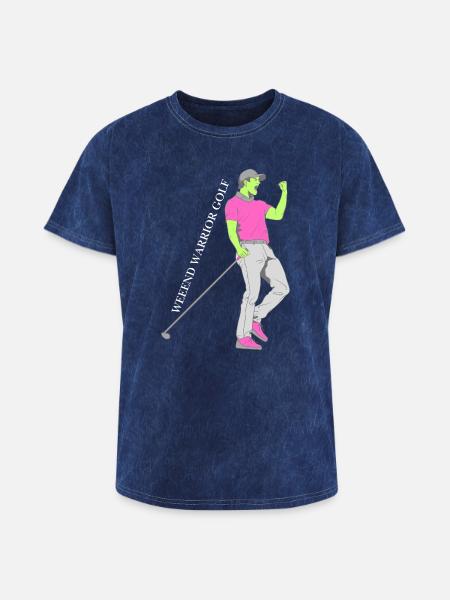 Weekend_Warrior_Golf - Washed Unisex T-Shirt - mineral navy