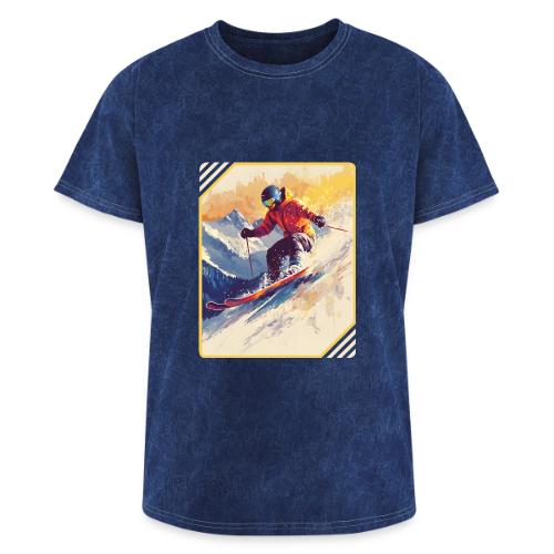 Skiing Through Snow Dreams - Washed Unisex T-Shirt