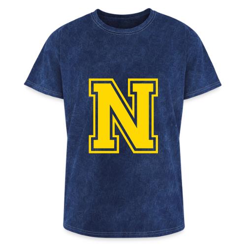 Letter N – Capital Athletic Alphabet Monogram - Washed Unisex T-Shirt