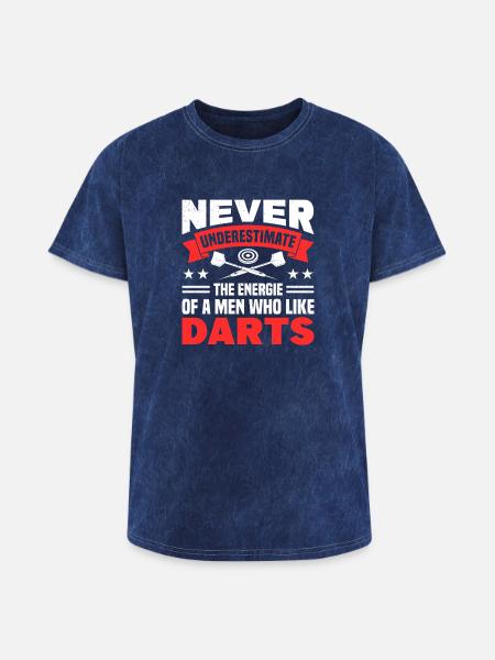 Darts Dart Player - Washed Unisex T-Shirt - mineral navy