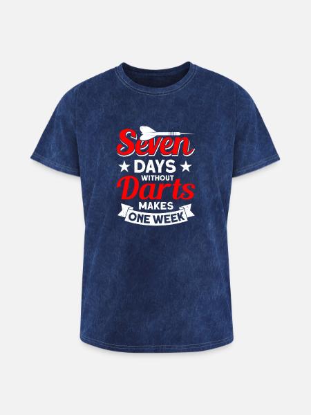 Darts Dart Player - Washed Unisex T-Shirt - mineral navy