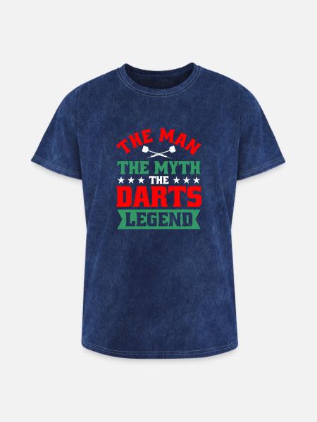 Darts Dart Player - Washed Unisex T-Shirt - mineral navy