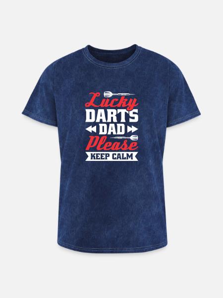 Darts Dart Player - Washed Unisex T-Shirt - mineral navy