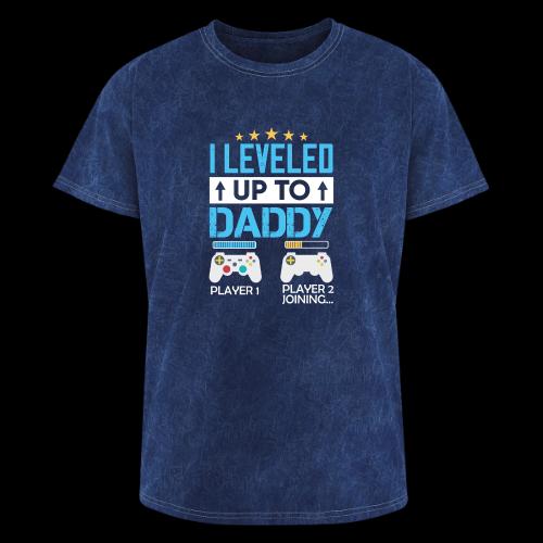 I Leveled Up To Daddy - Washed Unisex T-Shirt