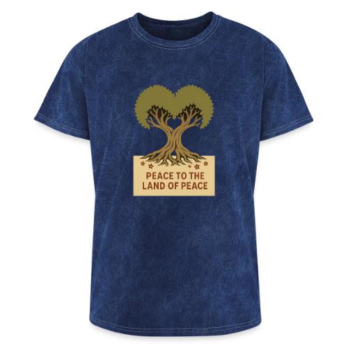 Peace To The Land Of Peace Tree Heart - Washed Unisex T-Shirt