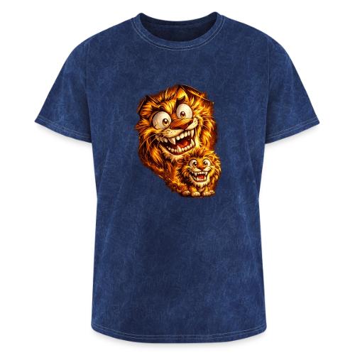 Crazy Double Lion Streetwear - Washed Unisex T-Shirt