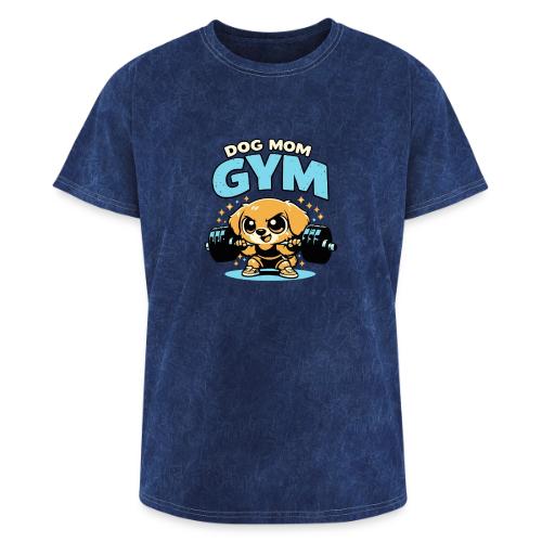 Chibi Dog Gym Workout - Washed Unisex T-Shirt