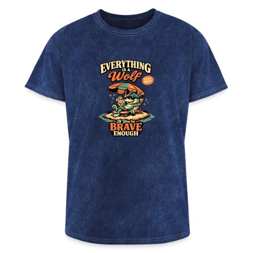 Everything Is A Wolf – Retro Chill - Washed Unisex T-Shirt