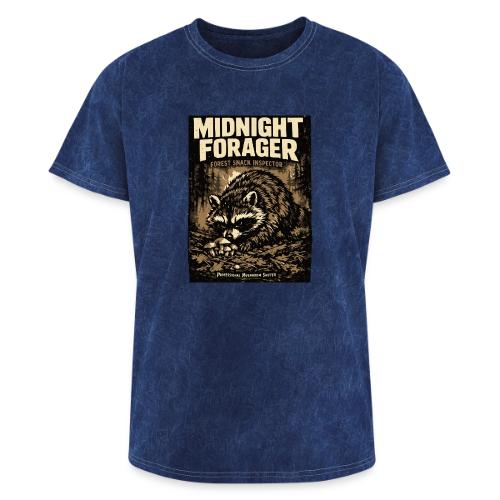 Midnight Forager Raccoon Mushroom Hunter - Washed Unisex T-Shirt
