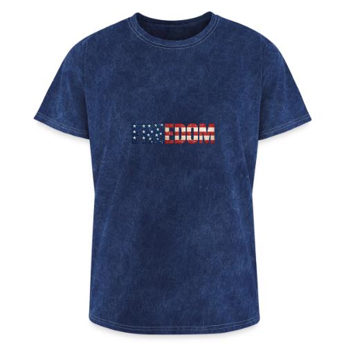 Freedom American Flag Distressed Patriotic Shirt - Washed Unisex T-Shirt