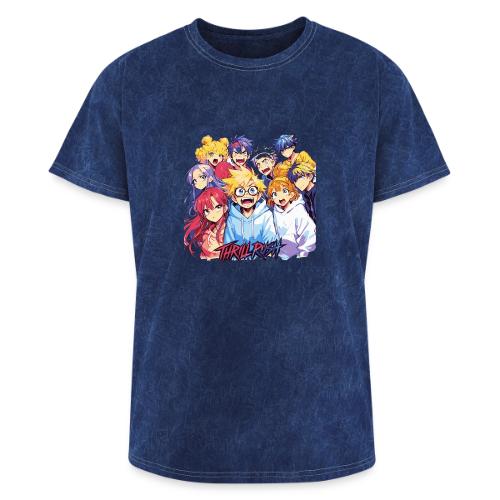 Thrill Rush Anime Squad Streetwear - Washed Unisex T-Shirt