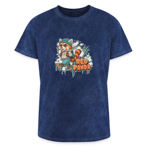 Red Panda Street Graffiti Vibes - Washed Unisex T-Shirt