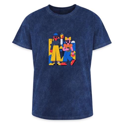 Bold Geometric Duo Pop Art - Washed Unisex T-Shirt