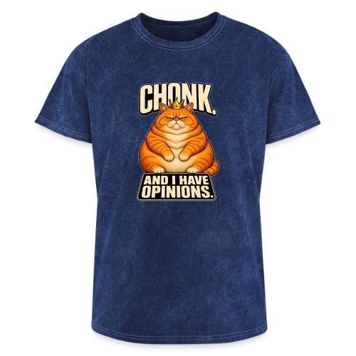 Chonk King Cat - Opinionated Kitty - Washed Unisex T-Shirt