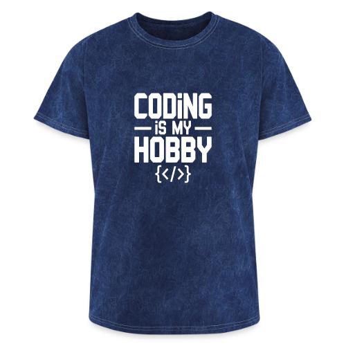 Coding Is My Hobby Typography - Washed Unisex T-Shirt