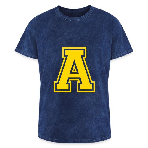 Letter A – Capital Athletic Alphabet Monogram - Washed Unisex T-Shirt
