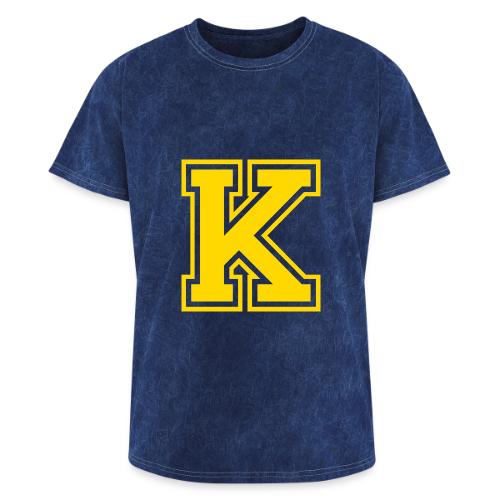 Letter k – Capital Athletic Alphabet Monogram - Washed Unisex T-Shirt