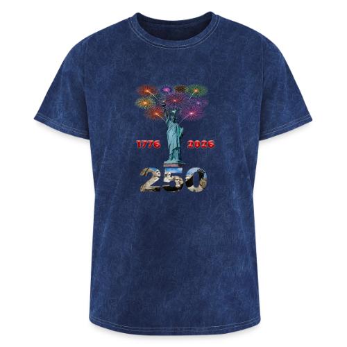 1776 - 2026 | 250 Years USA | Fireworks - Washed Unisex T-Shirt