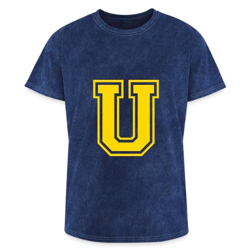 Letter U – Capital Athletic Alphabet Monogram - Washed Unisex T-Shirt