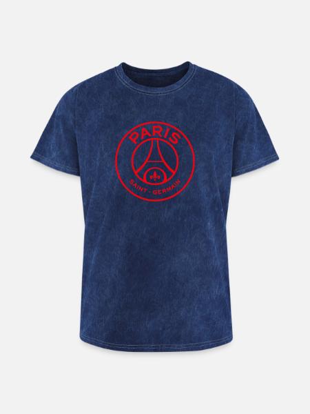 PSG PARIS - Washed Unisex T-Shirt - mineral navy