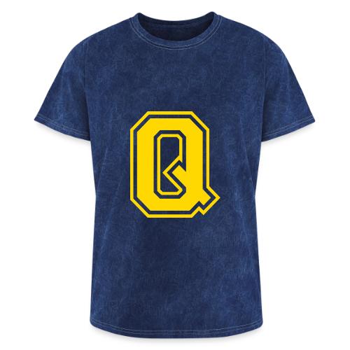Letter Q – Capital Athletic Alphabet Monogram - Washed Unisex T-Shirt