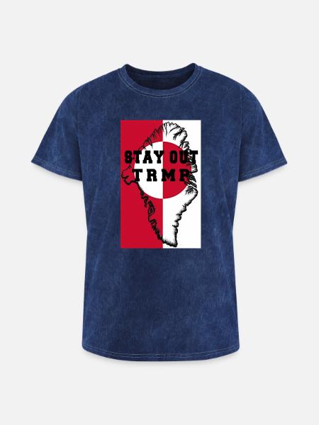 Greenland red white - Washed Unisex T-Shirt - mineral navy