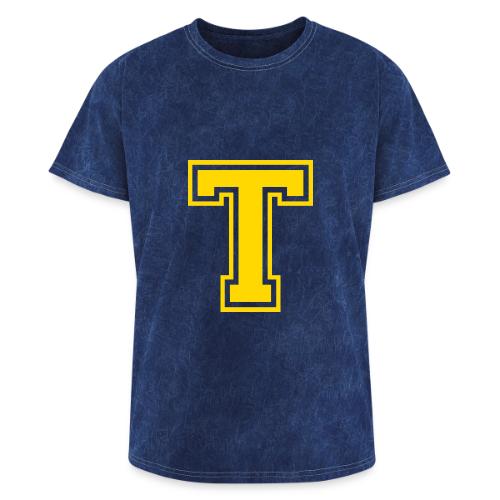 Letter T – Capital Athletic Alphabet Monogram - Washed Unisex T-Shirt