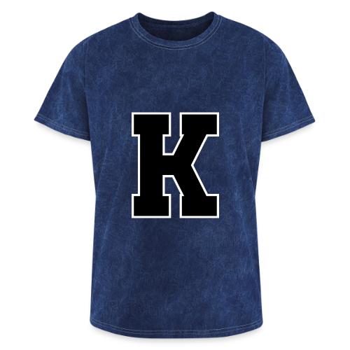 Varsity Letter K Collegiate Font Design - Washed Unisex T-Shirt