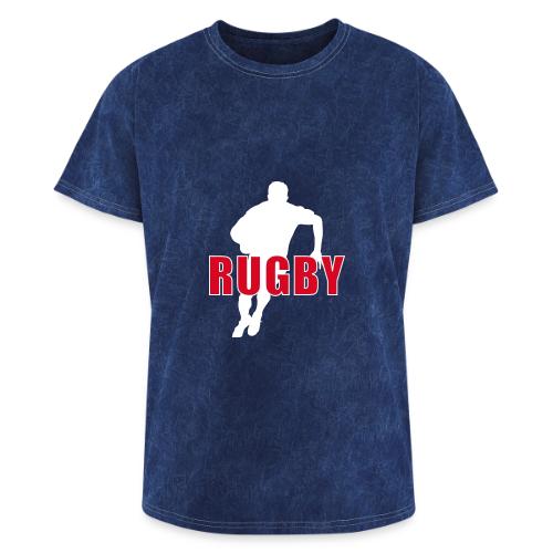 Bold Rugby Action Silhouette - Washed Unisex T-Shirt