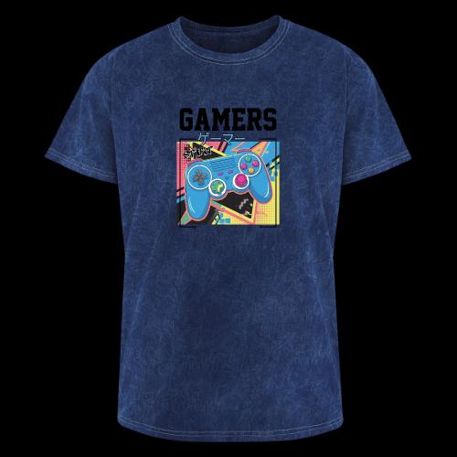 Gamers Start! Retro Japanese Vibe - Washed Unisex T-Shirt
