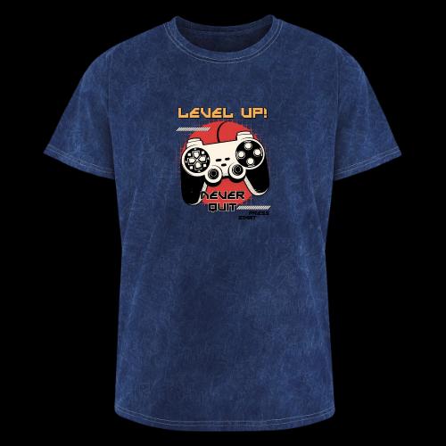 Level Up! Never Quit Gaming - Washed Unisex T-Shirt